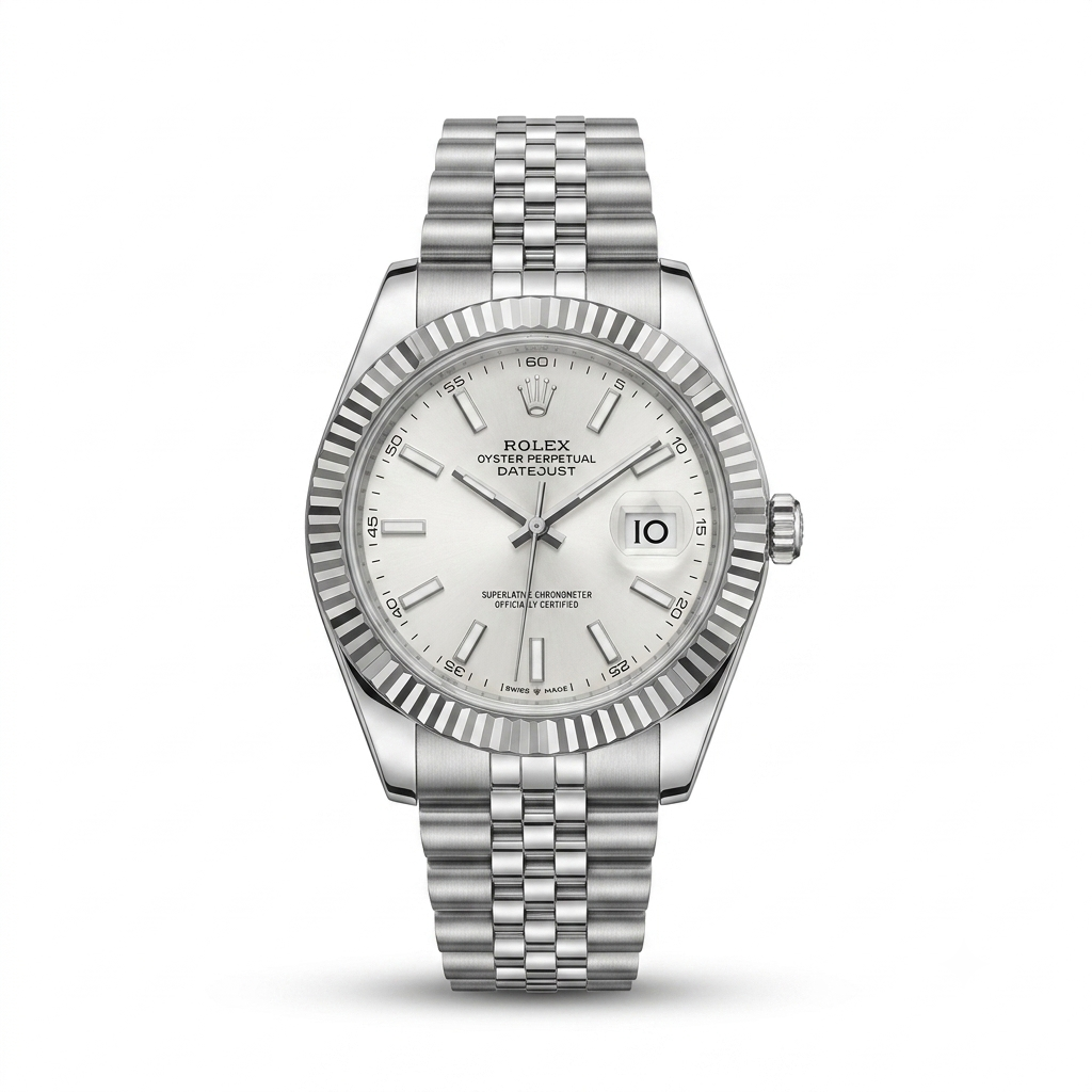 Rolex Datejust Paslanmaz Polad Lüks Kişi Saatı - Yaşıl Siferblat