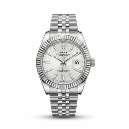 Rolex Datejust Paslanmaz Polad Lüks Kişi Saatı - Yaşıl Siferblat