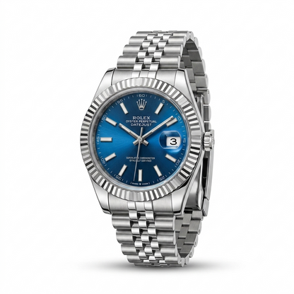 Rolex Datejust Paslanmaz Polad Lüks Kişi Saatı - Yaşıl Siferblat