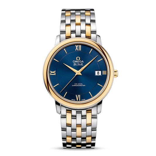 Omega De Ville Prestige Co-Axial Qol Saatı – Göy Siferblat İki Rəngli Polad Model