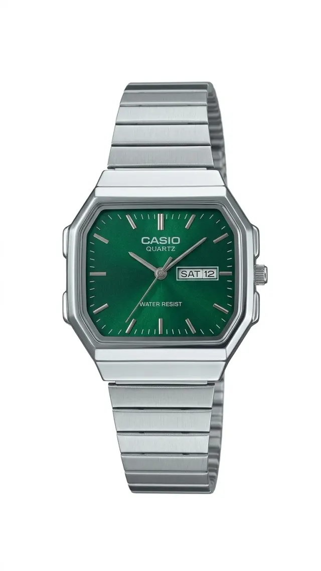 Casio Vintage Octagon Green Dial