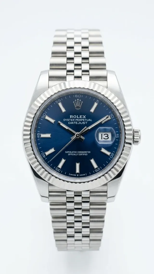 Rolex Datejust Blue Dial Fluted Bezel Jubilee – Premium A-Class Kişi Qol Saatı