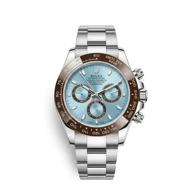Rolex Cosmograph Daytona Ice Blue Dial Brown Bezel – Premium A-Class kişi qol saatı