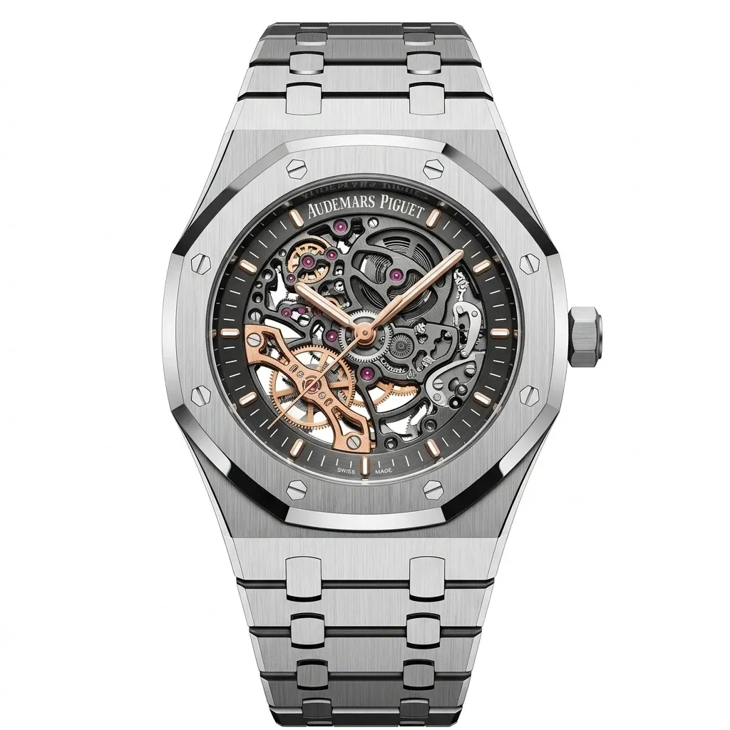Audemars Piguet Royal Oak Openworked Skeleton Dial – Premium A-Class Kişi Qol Saatı — şəkil 2
