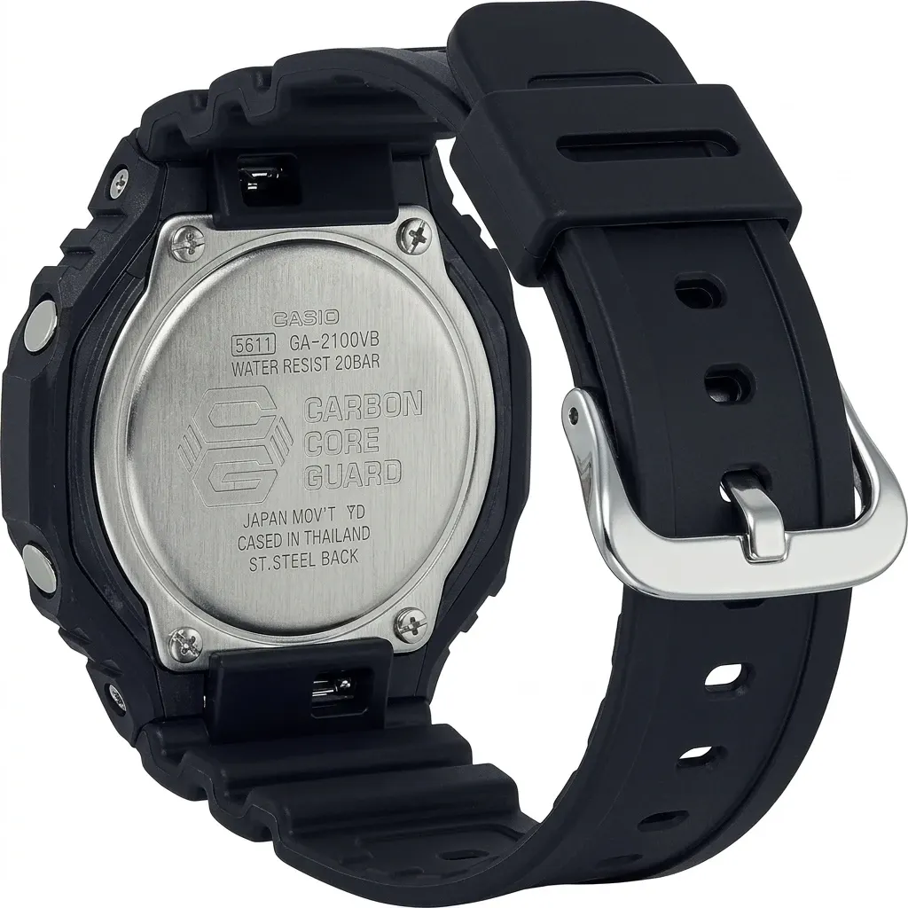 Casio G-Shock GA-2100VB-1A Virtual World Series – Qara və Bənövşəyi Kişi Qol Saatı — şəkil 3