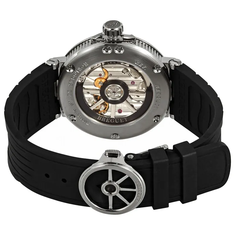 Breguet Marine Titanium qara rezin kəmər  A class kişi saatı — şəkil 2