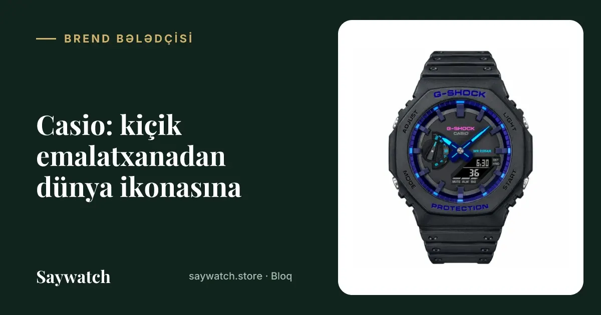 Casio brendinin tarixi — G-Shock və Vintage qol saatları