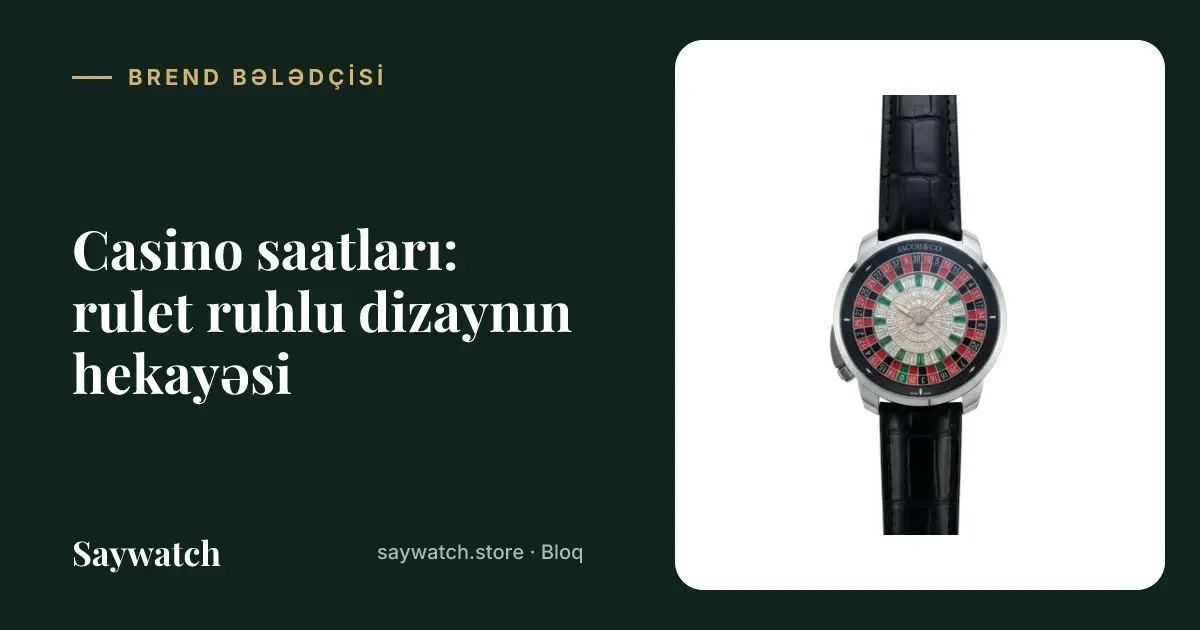 Rulet çarxlı siferblatı olan Casino saatları – kişi qol saatı